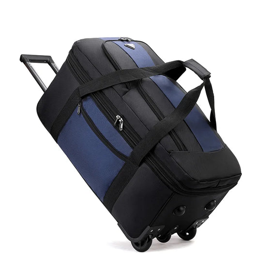 Maleta 75L con Ruedas y Bolsa Plegable, Tela Oxford, Ideal para Viaje