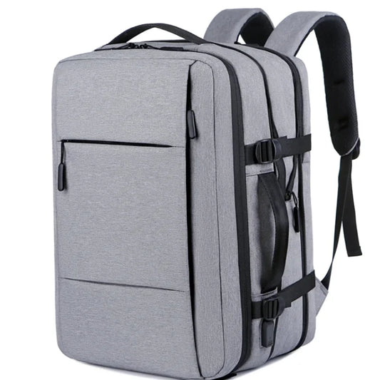 Mochila Clásica Hombre - Business, Escolar y de Viaje, Expandible con USB